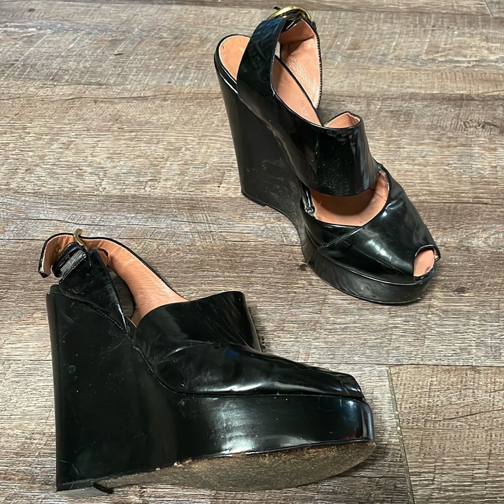 Giuseppe Zanotti design leather wedge heels